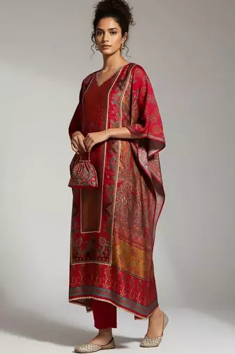Women Ethnic Motifs Printed Regular Kurta with Trousers