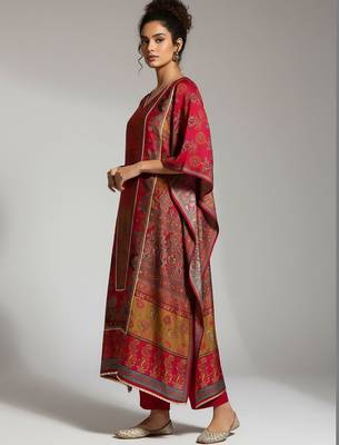 Women Ethnic Motifs Printed Regular Kurta with Trousers 4