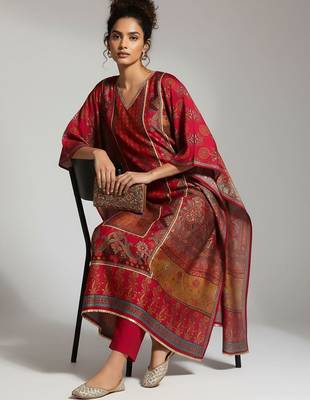 Women Ethnic Motifs Printed Regular Kurta with Trousers 5