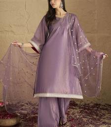 Women Regular Sequinned Kurta with Palazzos & With Dupatta