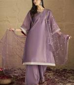 Women Regular Sequinned Kurta with Palazzos & With Dupatta