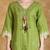 Women Floral Embroidered Thread Work  Cotton Kurta with Trousers & Dupatta