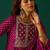 Leheriya Printed Zari Kurta With Trouser & Dupatta