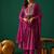Leheriya Printed Zari Kurta With Trouser & Dupatta