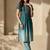 Women Ombre Dyed Pleated Thread Work Kurta with Trousers
