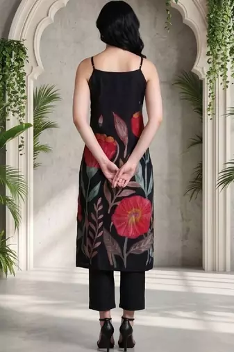 Women Floral Printed Regular Kurta with Trousers & With Dupatta