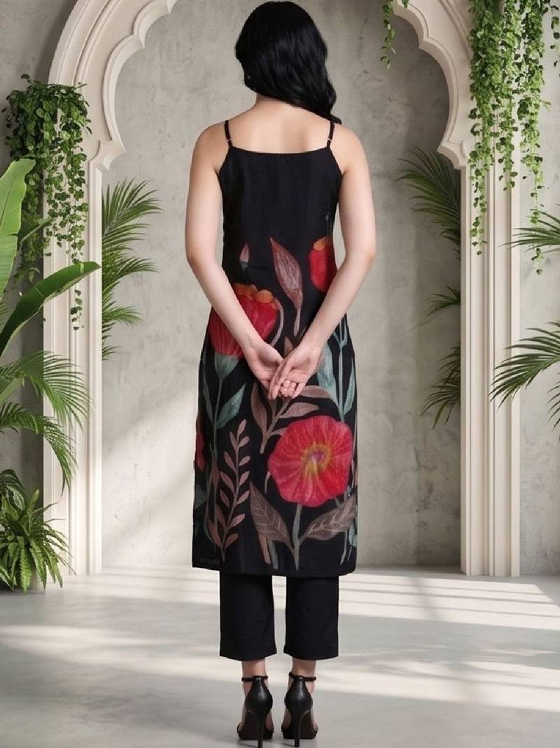 Women Floral Printed Regular Kurta with Trousers & With Dupatta