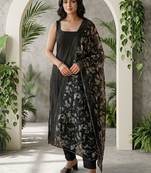 Women Floral Regular Kurta with Trousers & With Dupatta