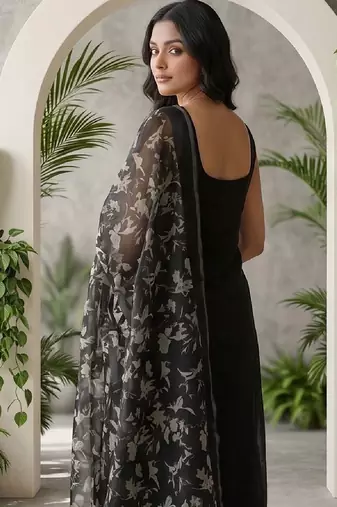 Women Floral Regular Kurta with Trousers & With Dupatta