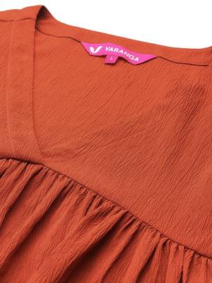 Women Empire Gathered Detail A Line Kurta With Trouser 2