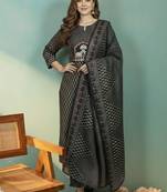 Women Ethnic Motifs Printed Regular Kurta with Trousers & With Dupatta
