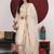 Women Floral Woven Design Thread Work Kurta with Trousers & Dupatta