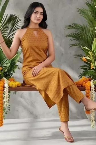 Women Ethnic Motifs Printed Regular Kurta with Trousers & With Dupatta