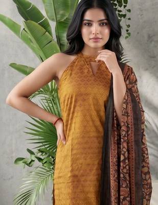 Women Ethnic Motifs Printed Regular Kurta with Trousers & With Dupatta 6