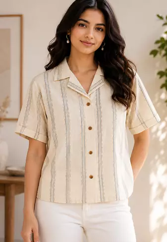 Women Textured Casual Shirt Top