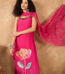 Women Spaghetti Strap Floral Kurta with Trousers & Dupatta