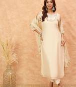 Women Ethnic Motifs Embroidered Regular Sequinned Kurta with Trousers & Dupatta