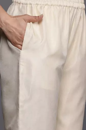 Ethnic Motifs Embroidered Kurta with Trousers & With Dupatta