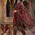 Floral Printed Sequinned Chanderi Silk Kurta With Trousers & Dupatta