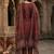 Floral Printed Sequinned Chanderi Silk Kurta With Trousers & Dupatta
