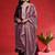 Geometric Yoke Design Notch Neck Sequinned Straight Kurta With Trouser And Dupatta