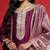 Geometric Yoke Design Notch Neck Sequinned Straight Kurta With Trouser And Dupatta