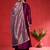 Geometric Yoke Design Notch Neck Sequinned Straight Kurta With Trouser And Dupatta