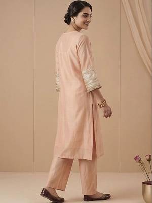 Women Ethnic Motifs Embroidered Regular Thread Work Kurta with Trousers & With Dupatta 4