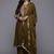 Floral Embroidered Zari Panelled Kurta With Palazzos & Dupatta