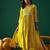 Women Leheriya Printed Empire Thread Work Kurta with Trousers & Dupatta