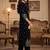 Women Ethnic Motifs Embroidered Regular Thread Work Velvet Kurta with Trousers