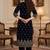 Women Ethnic Motifs Embroidered Regular Thread Work Velvet Kurta with Trousers