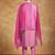 Floral Embroidered Regular Round Neck Straight Kurta With Trousers & Dupatta