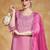 Floral Embroidered Regular Round Neck Straight Kurta With Trousers & Dupatta