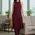 Women Striped Regular Silk Crepe Kurta with Trousers