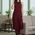 Women Striped Regular Silk Crepe Kurta with Trousers
