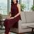 Women Striped Regular Silk Crepe Kurta with Trousers