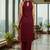 Women Striped Regular Silk Crepe Kurta with Trousers