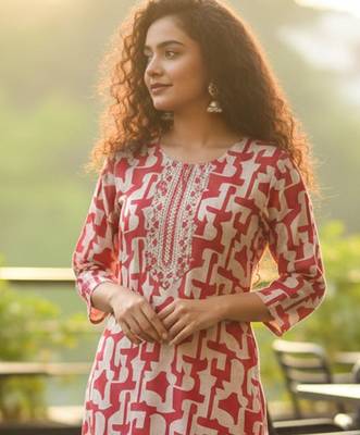 Women Printed Regular Kurta with Trousers & With Dupatta 2