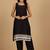 Sleeveless Round Neck Straight Kurta With Trousers And Dupatta