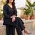 Women Printed Regular Silk Crepe Kurta with Trousers