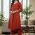 Women Dyed Pleated Kurta with Trousers