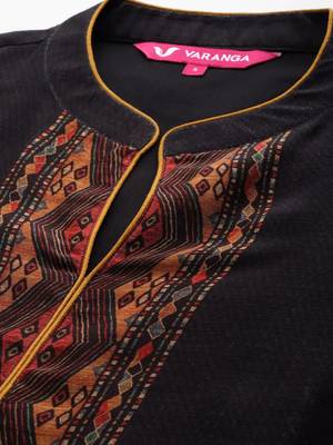 Women Printed Regular Chanderi Silk Kurta with Trousers & With Dupatta 3