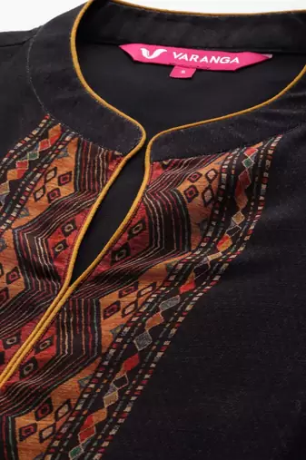 Women Printed Regular Chanderi Silk Kurta with Trousers & With Dupatta