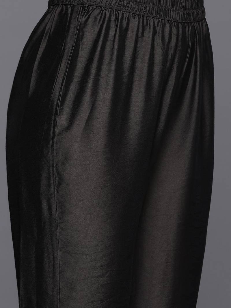 Women Printed Regular Chanderi Silk Kurta with Trousers & With Dupatta