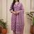 Women Ethnic Motifs Printed Regular Thread Work  Cotton Kurta with Trousers & With Dupatta