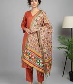 Women Ethnic Motifs Regular Kurta with Trousers & With Dupatta