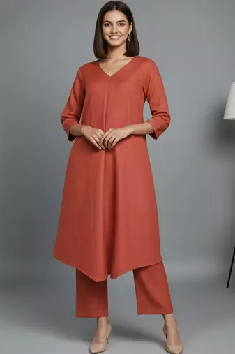Women Ethnic Motifs Regular Kurta with Trousers & With Dupatta