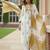 Women Ethnic Motifs Printed Empire Mirror Work  Cotton Kurta with Trousers & With Dupatta