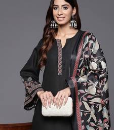 Floral Embroidered Thread Work Kurta with Trousers & Dupatta